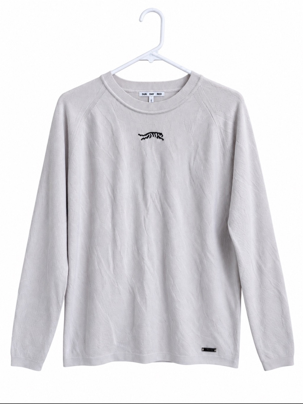 SUN DAY RED Tiger Woods Textured Knit Golf Crewneck Sweater Sample